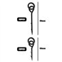 eMagTech Lot de 30 pointes à bouillettes avec anneau de vis 10 mm/15 mm avec boucle de liaison ronde émerillons pour appâts et a