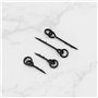 eMagTech Lot de 30 pointes à bouillettes avec anneau de vis 10 mm/15 mm avec boucle de liaison ronde émerillons pour appâts et a