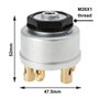 eMagTech Interrupteur d'allumage à 7 Bornes Interrupteur d'allumage 0-1-2-3 OE 0342201009/717638R91 Compatible avec Case IH BD S