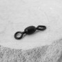 eMagTech Lot de 100 émerillons de pêche ronds en forme de losange pour pêche à la carpe de mer en eau douce 14 mm Noir