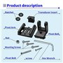 Veciado 1 Pièce Support de Transducteur Noir Kit de Matériel de pour 7400931 XNT, Support de Transducteur pour Transducteurs Mod