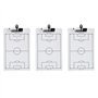 DcnrInsr 3 Pièces Presse-Papiers de Football pour L'Entraînement Tableau Double Face Effaçable à Sec pour Les Entraîneurs 13