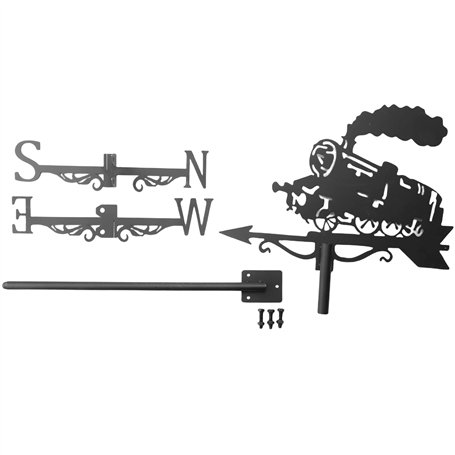 BGFAVCV Girouette en forme de train à vapeur pour décoration de jardin