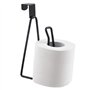 Willoghsa Paquet de 2 Supports de Papier Toilette sur Le Réservoir, Support de Rouleau de Papier Toilette, Noir pour Organisateu