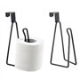 Willoghsa Paquet de 2 Supports de Papier Toilette sur Le Réservoir, Support de Rouleau de Papier Toilette, Noir pour Organisateu