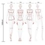 Jemcgrl Modèle de Croquis Règle de Couture Motif Humanoïde Mesure des Vêtements Facile à Utiliser B