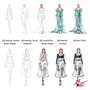 Jemcgrl Modèle de Croquis Règle de Couture Motif Humanoïde Mesure des Vêtements Facile à Utiliser B