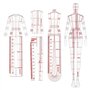Jemcgrl Modèle de Croquis Règle de Couture Motif Humanoïde Mesure des Vêtements Facile à Utiliser B