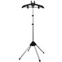 VitalEpcck Présentoir Cintre Vêtement Pliable Trépied Vapeur Rack Tissus Fer Support Suspendu Vêtements Séchoir Noir