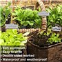 Qaautor 50PCS Arbre Étiquettes Double Face Identification Extérieure avec Fils Métalliques pour Marqueurs de Plantes, Étiquettes