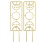Sxdluzi Lot de 2 treillis en métal pour plantes d'intérieur Phase de la Lune (doré)