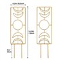 Sxdluzi Lot de 2 treillis en métal pour plantes d'intérieur Phase de la Lune (doré)
