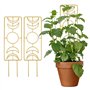 Sxdluzi Lot de 2 treillis en métal pour plantes d'intérieur Phase de la Lune (doré)