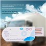 Nvanvmm 1 enregistreur de température USB jetable 14400 points USB rapport 60 jours IP65