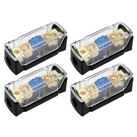 ECSiNG Lot de 4 Mini Porte-fusibles ANL pour Voiture Porte-fusibles d'alimentation Solide Porte-fusible en Métal avec Fusible 60
