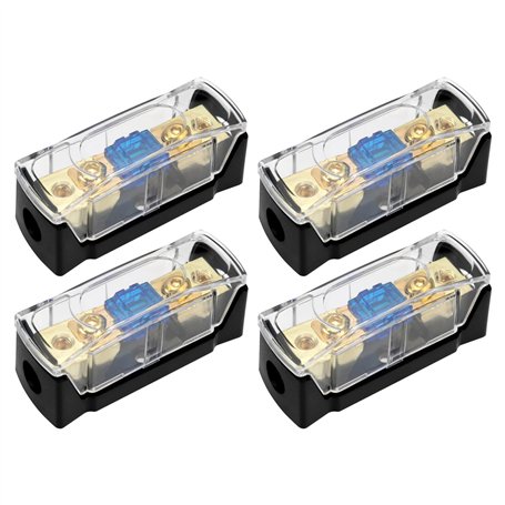 ECSiNG Lot de 4 Mini Porte-fusibles ANL pour Voiture Porte-fusibles d'alimentation Solide Porte-fusible en Métal avec Fusible 60