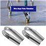 ECSiNG Lot de 4 dés à coudre de 6 mm en acier inoxydable pour câbles métalliques, accessoires 304, argent