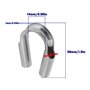 ECSiNG Lot de 4 dés à coudre de 6 mm en acier inoxydable pour câbles métalliques, accessoires 304, argent