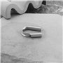 ECSiNG Lot de 4 dés à coudre de 6 mm en acier inoxydable pour câbles métalliques, accessoires 304, argent