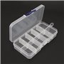 OriGlam 13x6.5CM Boîte de rangement pour matériel de pêche, boîte en plastique avec séparateurs réglables, boîtes de rangement p