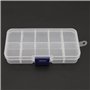OriGlam 13x6.5CM Boîte de rangement pour matériel de pêche, boîte en plastique avec séparateurs réglables, boîtes de rangement p