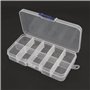 OriGlam 13x6.5CM Boîte de rangement pour matériel de pêche, boîte en plastique avec séparateurs réglables, boîtes de rangement p