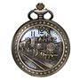 JewelryWe Montre Gousset Vintage Pendentif en Bronze avec chaîne Collier pour Homme et Femme …