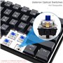HKKB GK61 Mechanical Gaming Keyboard 60 Percent | 61 RGB Rainbow LED Backlit Programmable Keys | USB Wired | for Mac and Windows