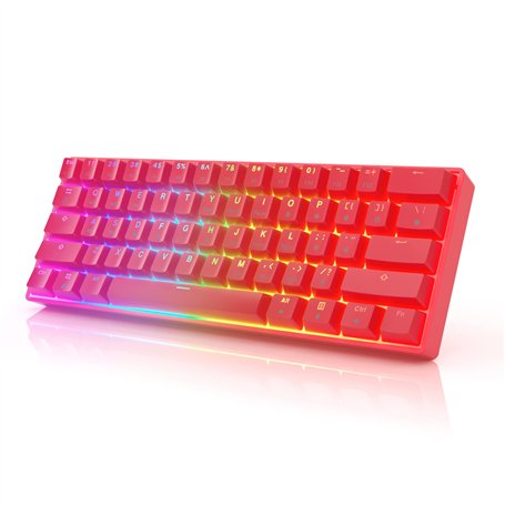 GK61 Mechanical Gaming Keyboard 60 Percent | 61 RGB Rainbow LED Backlit Programmable Keys | USB Wired | for Mac and Windows PC |