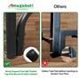 Amagabeli 244cmx122cmx35,56cm Range Bûche Extérieur Support à Bois de Chauffage Porte-bûches Abris Bois Métallique Solide Suppor