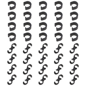 eMagTech 40pcs Clips de Vélo Pinces Rangement Protection Câble de Frein Clip en C et Clips en S Kit pour Câbles de Dérailleur Ro