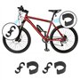 eMagTech 40pcs Clips de Vélo Pinces Rangement Protection Câble de Frein Clip en C et Clips en S Kit pour Câbles de Dérailleur Ro