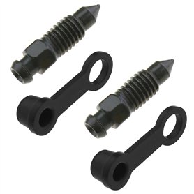eMagTech 2 Ensembles Vis de Purge d'étrier de Frein M8x1.25mm avec Bouchons Anti-poussière pour Motos Véhicules Électriques Vis
