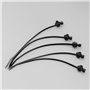 ECSiNG 20pcs Attaches de Câble en Nylon Attaches à Glissière Enveloppes 200mmx5mm Montage par Poussée Autobloquant Sangle de Câb