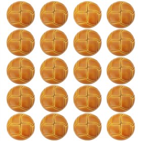 ECSiNG 20pcs Boutons de Football Marron 20 Mm en Plastique Imitation Cuir à Motif Vintage pour Blazer