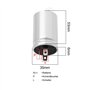 ECSiNG 1 Unité Clignotant D'indicateur de Voiture 12V 21W 3 Broches en Alliage Aluminium Unité de Relais Clignotant pour Tracteu
