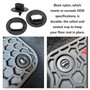 ECSiNG Lot de 4 Supports de Tapis de Sol de Voiture Boutons de Rotation des Trous Clips de Fixation pour Tapis de Sol 3D0864851B