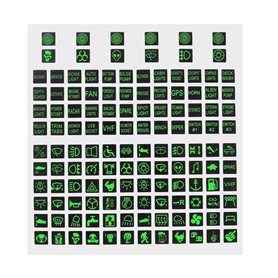 LT Easiyl Lot de 132 autocollants phosphorescents pour interrupteur de hauteur de voiture