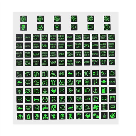 LT Easiyl Lot de 132 autocollants phosphorescents pour interrupteur de hauteur de voiture