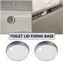 SG Store 4 Pièces Couvercle Charnière Siège Toilette 55mm Diamètre Fixations Charnière Siège Toilette Couvre en Acier Inoxydable