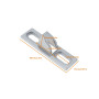 SG Store 2x Verrous de Porte Coulissante en Verre 60 X 17 Mm avec Vis pour Portes-fenêtres Coulissantes
