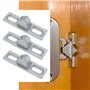 SG Store 2x Verrous de Porte Coulissante en Verre 60 X 17 Mm avec Vis pour Portes-fenêtres Coulissantes