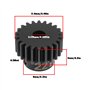 SG Store Pignon 22T Engrenage en Acier Trempé 0,5 Mod Engrenage de Moteur D'alésage 1/8 Adapté Au Moteur à Arbre de 2 Mm CSG182R