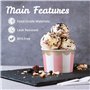 Coupes à Glace en Papier - 50 pièces, Bols Jetables de 9 Oz pour Desserts Chauds ou Froids, Fournitures de Fête en Rayures Paste