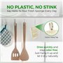 AIRNEX Lot de 6 éponges en luffa naturel pour vaisselle – Compostables et cellulosiques – Éponges de cuisine sans plastique avec