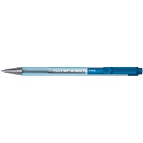 Pilot Lot de 12 Stylos à bille rétractable BPS-Matic Pointe Fine Bleu