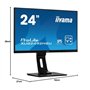 Ecran iiyama 24'' ProLite XUB2492HSU-B1 IPS Full HD VGA/DP/HDMI Hub USB Pied réglable, Flicker free blue light, speakers