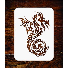 Pochoir Dragon Tribal 16