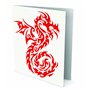 Pochoir Dragon Tribal 16,5 x 23 cm Réutilisable Chinois Asiatique Oriental Japonais Mur Pochoir