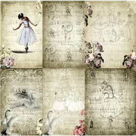 Papier de riz de mûrier de fond de ballet